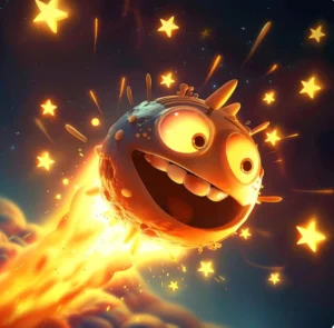 Cosmic Smile Meteor Poster