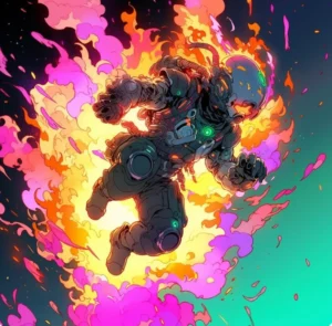Neon Astro Blast Artwork