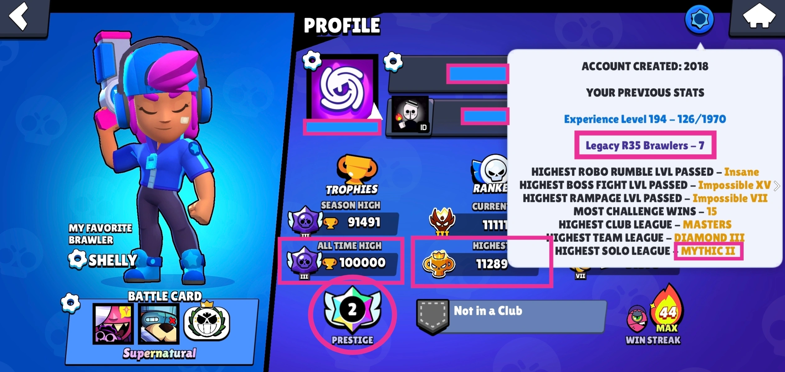 97 Brawlers • 325 Skins• Level 194 - Image 2