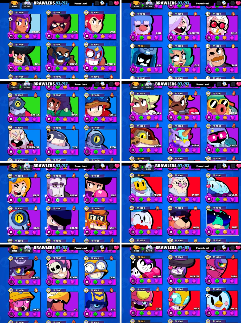97 Brawlers • 325 Skins• Level 194 - Image 7